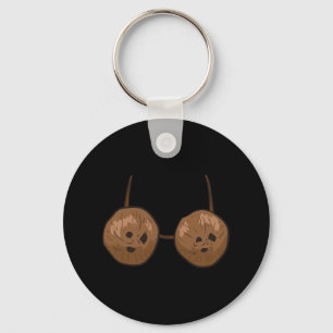 Coconut Summer Coconuts Bra Fun Coconut Key Ring