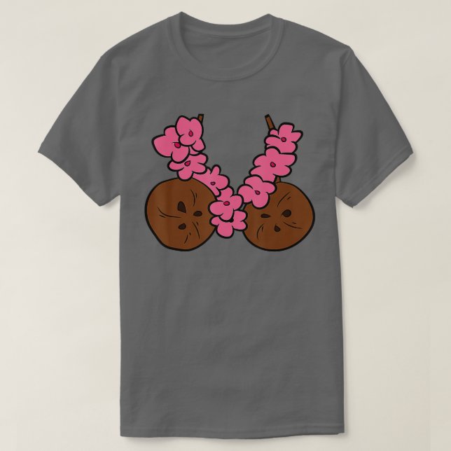 Coconut Summer Coconuts Bra Funny Coconut  T-Shirt (Design Front)