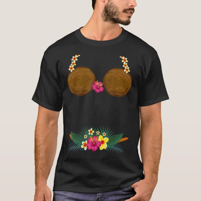 Coconut Summer Coconuts Bra Halloween Summer T-Shirt (Front)