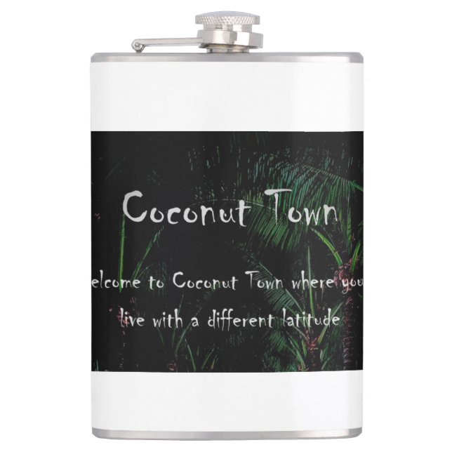 COCONUT TOWN Flask (Front)