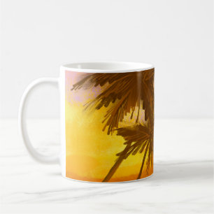 Coconut tree, tropical summer theme. coffee mug