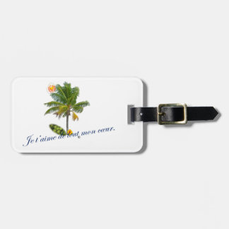Coconut trees luggage tag