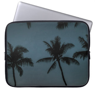 Coconut trees silhouette laptop sleeve