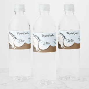 Coconut Tropical Fruit Water Bottle Label