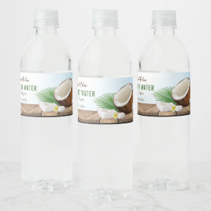 Coconut Tropical Water Bottle Label