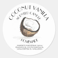 Coconut Vanilla Homemade Ingredients Typography