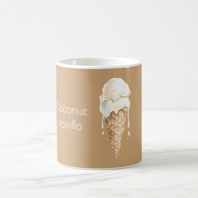 Coconut Vanilla Ice Cream Cone Coffee Mug (Center)