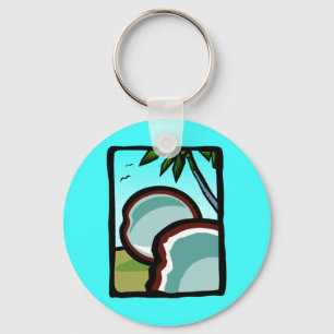 Coconuts and Palms Key Ring