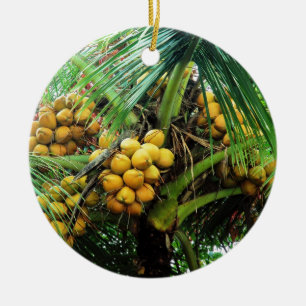 coconuts on the tree ceramic tree decoration