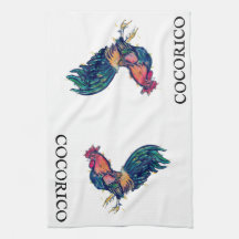 COCORICO Red Rooster Kitchen Towel
