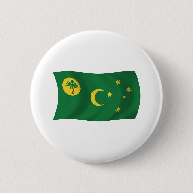 Cocos Islands Flag Button (Front)