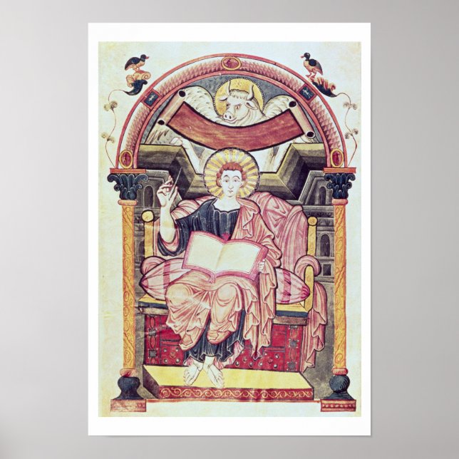 Cod 22. f.85v St. Luke the Evangelist, from Treves Poster (Front)