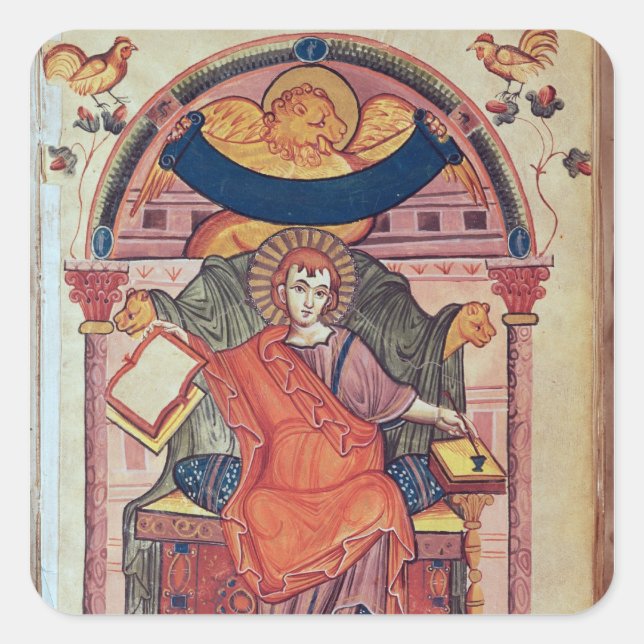 Cod.22 St. Mark, from the Ada manuscript Square Sticker (Front)