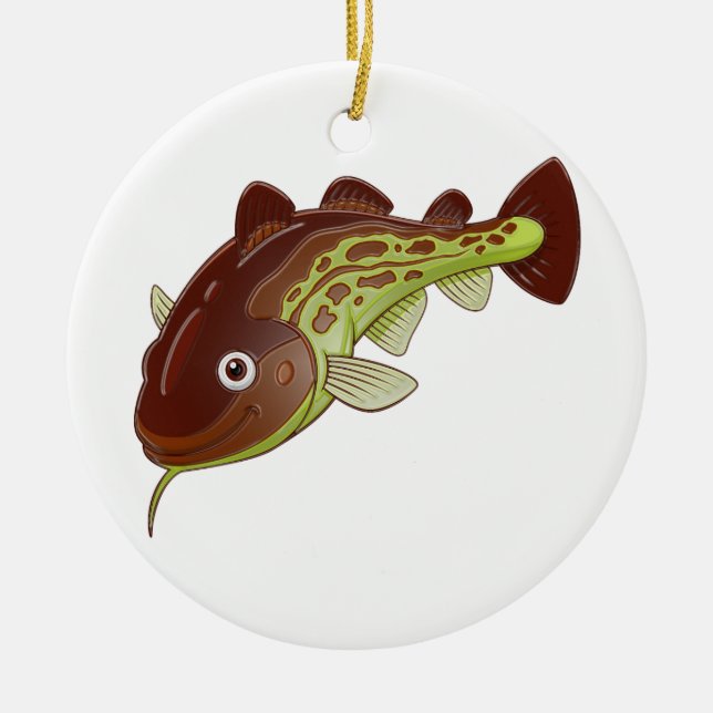 Cod Ceramic Tree Decoration (Front)