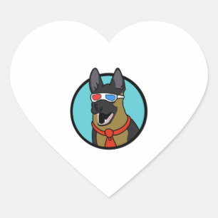 CoD German Shepherd I have no idea what I’m doing Heart Sticker