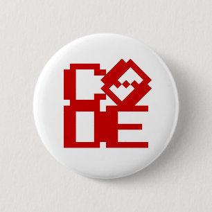 CODE 6 CM ROUND BADGE