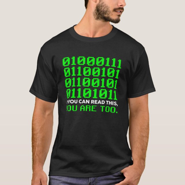 Code Binary Coding Computer Programmer Technology T-Shirt (Front)