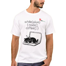 Code Coffee Repeat Cat T-Shirt