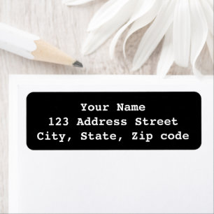 Code Font Minimalist Modern Name Mailing Address