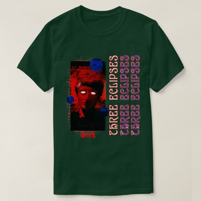 Code Greek Statue Grunge  Outrun Three Eclipses St T-Shirt (Design Front)
