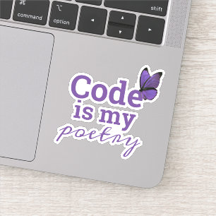 Code is my Poetry Programmer Purple