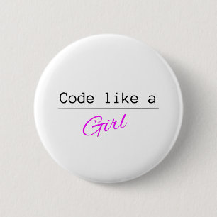 Code like a GIRL 6 Cm Round Badge