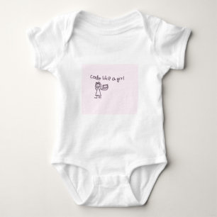 Code like a girl series baby bodysuit