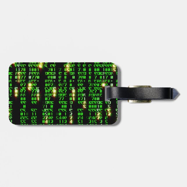 Code matrix luggage tag (Back Horizontal)