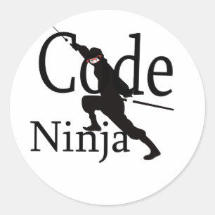 Code Ninja Classic Round Sticker