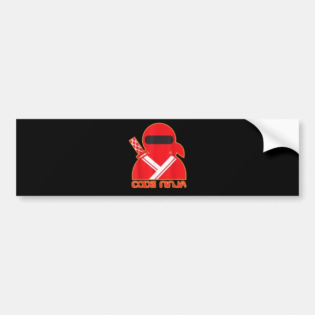 Code Ninja Computer Coding Engineer Funny Lovers Bumper Sticker (Front)