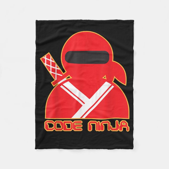 Code Ninja Computer Coding Engineer Funny Lovers Fleece Blanket (Front)