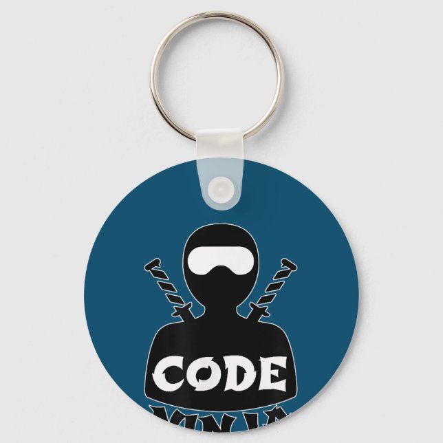 Code Ninja Computer Coding Engineer Funny Lovers Key Ring (Front)
