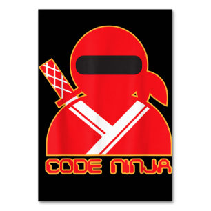 Code Ninja Computer Coding Engineer Funny Lovers Table Number