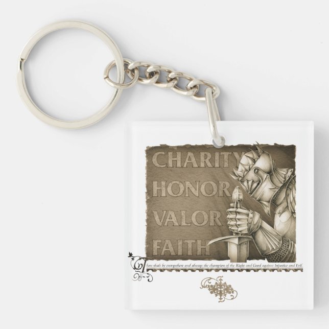 Code of Chivalry Key Ring (Front)