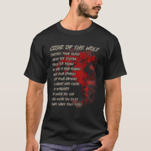 Code Of The Wolf, Protect You Family, Viking Wolf  T-Shirt