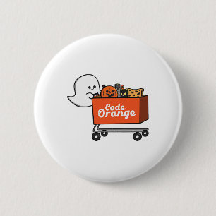 Code Orange Cute Ghost Shopping Halloween Ghost Mo 6 Cm Round Badge
