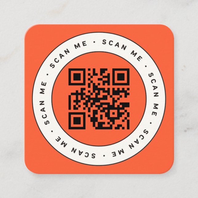 Code QR Personnalisé Square Business Card (Front)