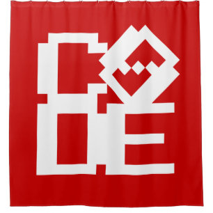 CODE SHOWER CURTAIN