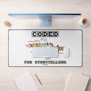 Coded For Storytelling DNA Replication Desk Mat