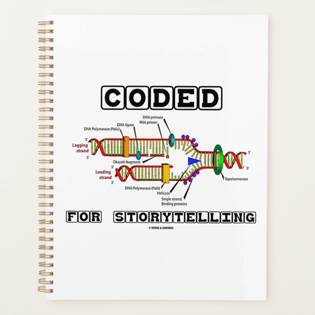 Coded For Storytelling DNA Replication Planner (Front)