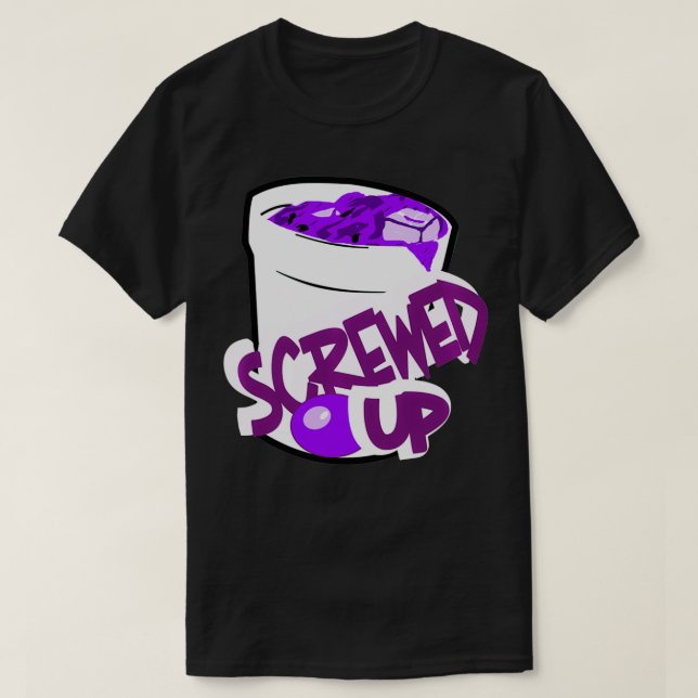 Codeine Sizzurp Screwed Up Lean Cough Syrup Promet T-Shirt (Design Front)