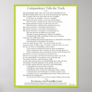 Codependency Tells the Truth Poster