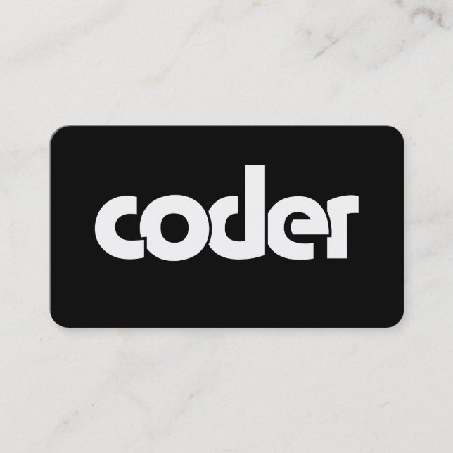 Coder Business Card (Front)