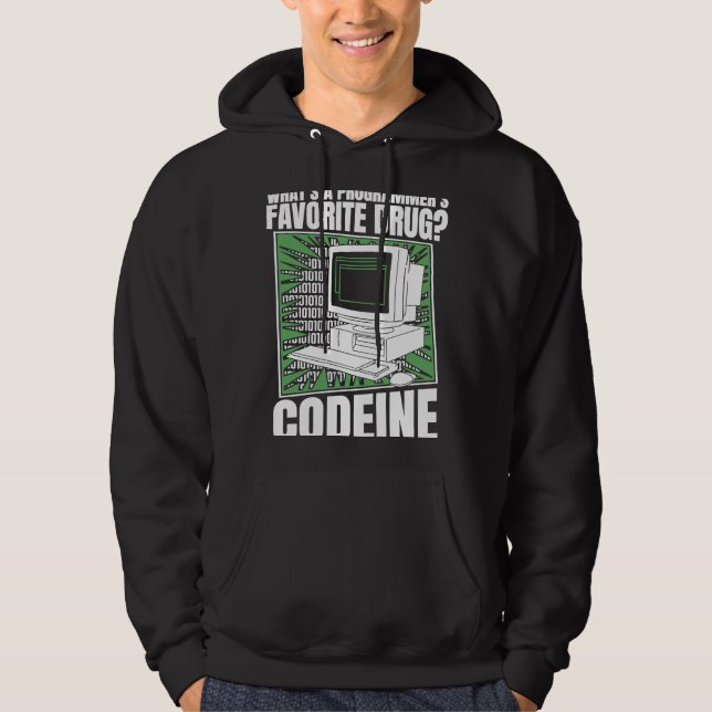 Coder Codeine Programmer Software  Programming Cod Hoodie (Front)