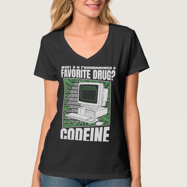Coder Codeine Programmer Software  Programming Cod T-Shirt (Front)