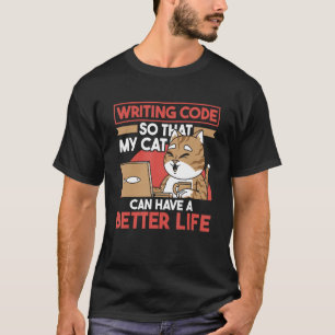 Coder Developer  Software Engineer Coding Cat Prog T-Shirt
