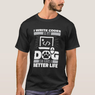 Coder Dog Coding  Developer Software Engineer Prog T-Shirt