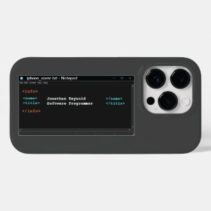 Coder Format Computer Notepad Programmer Dark Mode Case-Mate iPhone 14 Pro Case
