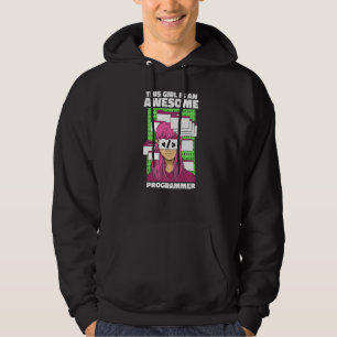Coder Girl Coding Developer Programming Software P Hoodie