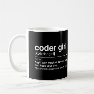 Coder girl coffee mug